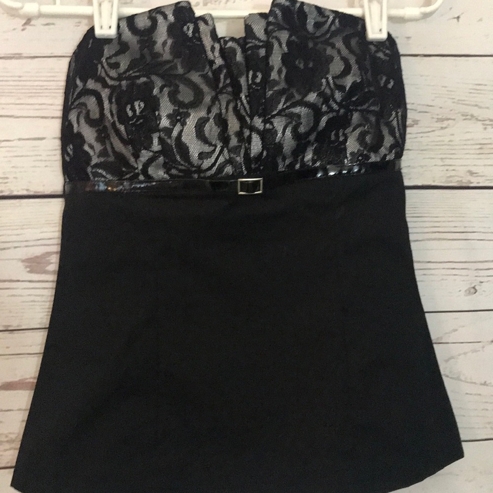 Windsor - Black with Lace Top - SML
